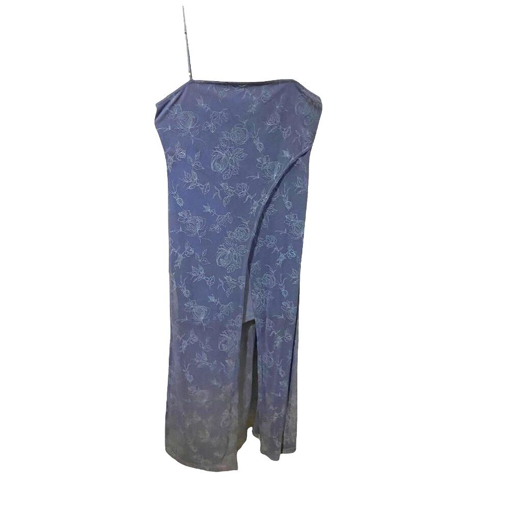 #3639 Womens Y2K powder blue Sheer NWT Size XL long short dress,